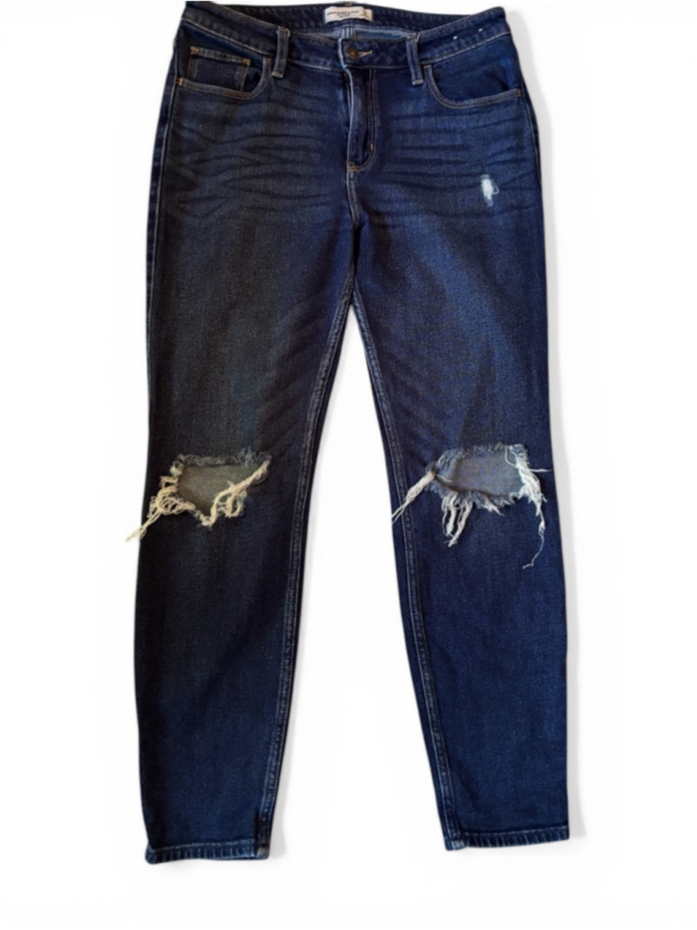 Abercrombie & Fitch Distressed "The Skinny High Rise" Jeans - Size 8R